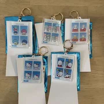 산리오 증명사진풍 키링 5개 세트