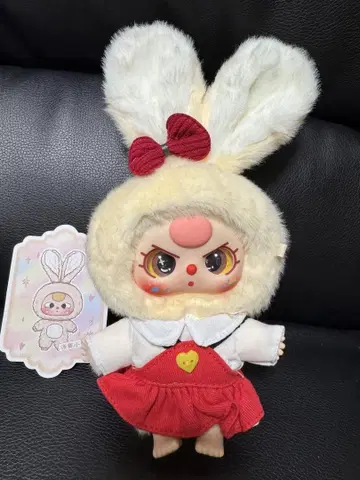 Baby Three 마카롱 토끼 귀 봉제 인형 키링