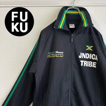 [ L SIZE ] 자메이카 저리 자수 레트로 트랙 자켓