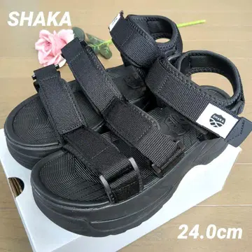 SHAKA 샤카 통굽 샌들 블랙 24.0cm
