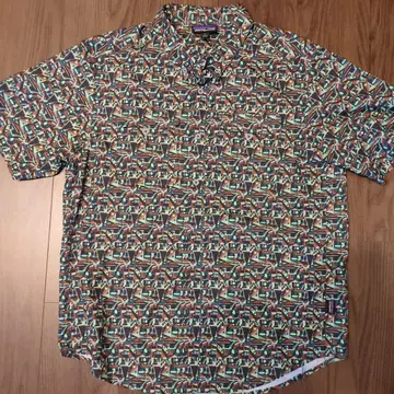patagonia 반팔 셔츠 M 기하학 패턴
