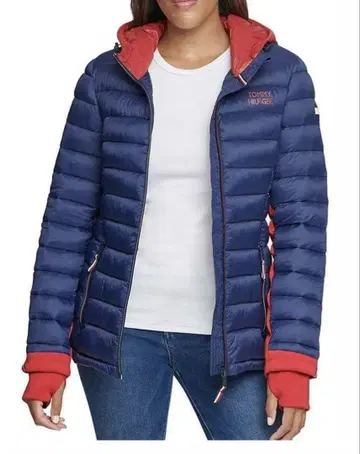 TOMMY HILFIGER 네이비/레드 다운 자켓