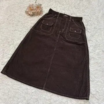 Wrangler 코듀로이 스커트 S 사이즈 브라운 (B132)