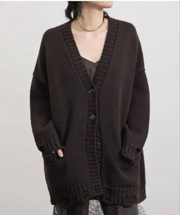L'Appartement Damage Knit Cardigan