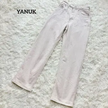 YANUK 야누크 Lea 레어 스트레이트 데님 청바지 화이트