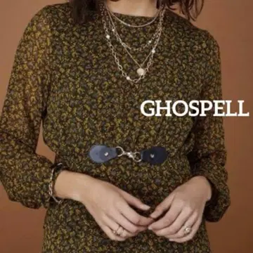 [컨디션 최상] GHOSPELL 고스펠 롱 원피스 긴팔 쉬폰 S M