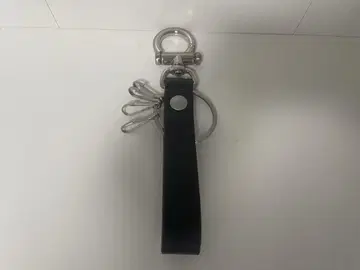 헨더 스킴 블랙 가죽 키 잠금 키링