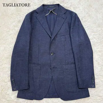 미사용 딸리아또레 자켓 42 이탈리아제 린넨 네이비