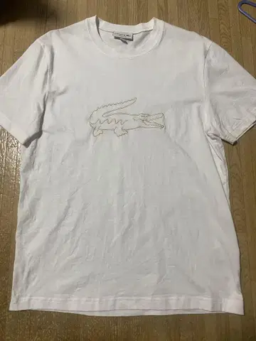 LACOSTE 화이트 T셔츠 US M