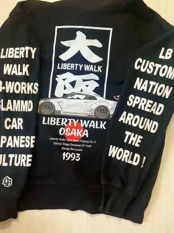 LIBERTY WALK OSAKA 블랙 후드티 새상품급