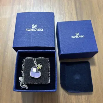 Swarovski 보라색 하트형 목걸이