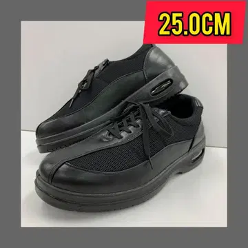 25.0cm 새상품 남성용 비즈니스 슈즈 넓은 신발 에어 슈즈 블랙