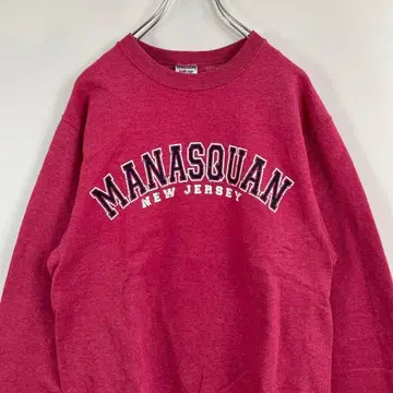 MANASQUAN 지명 프린트 아치 구제 맨투맨 S 22sw1