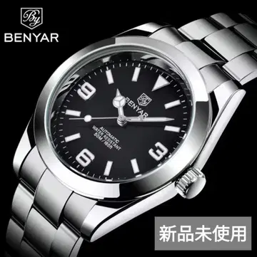 BENYAR 자동 손목시계 익스플로러 블랙 미사용 새상품 풀세트