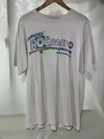 구제 의류 프린트T ROC RACE 5K 팝