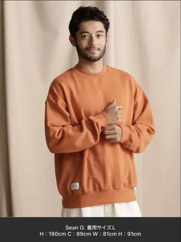 schott 샷 맨투맨 오렌지