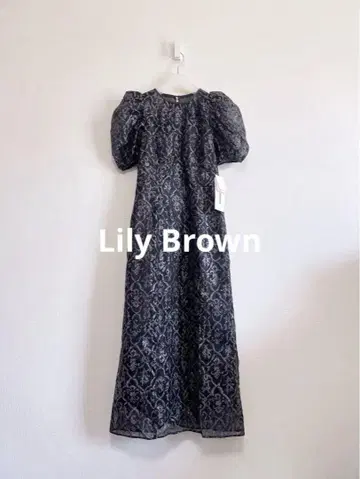 [ 릴리 브라운 ] 오너먼트 드로우 오간자 드레스 Lily Brown
