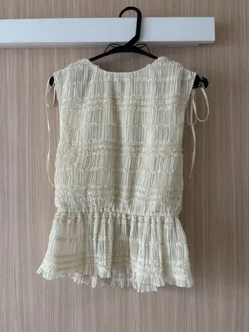 MOUSSY 마우지 FRILL CHIFFON 프릴 코튼 블라우스