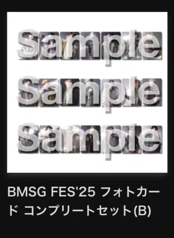 BMSG FES 온라인 복권 M상 포토 카드 컴플리트 세트 B