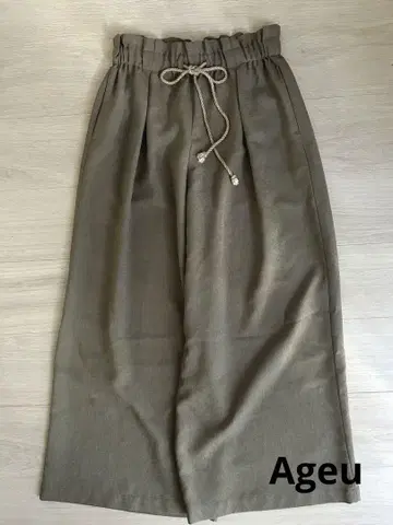 Ageu 아쥬 올리브 그린 와이드 팬츠