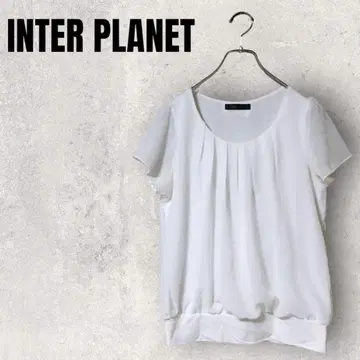 INTERPLANET 시어 탑 M 화이트 백리본 고급