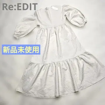 Re:EDIT 자카드 티어드 롱 원피스 인기 M 리디