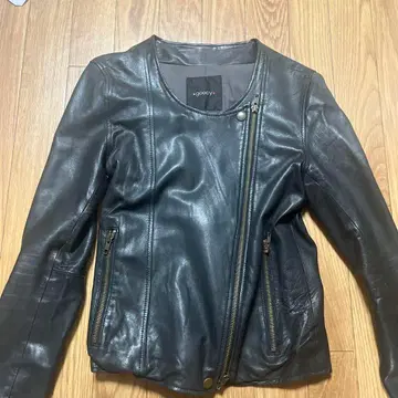 goocy 천연 가죽 양가죽 레더 자켓 라이더 블랙 여성용