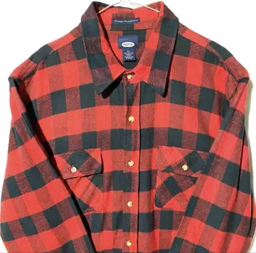 PHOTOS LL XL 긴팔 블록 버팔로 빨간색 체크 셔츠