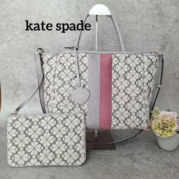 kate spade 일본 한정판 자카드 꽃무늬 토트백 숄더백