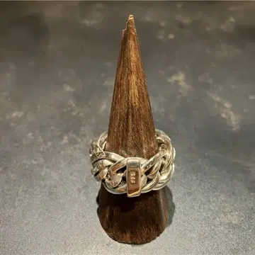 SILVER925 CHAIN DESIGN WIDE RING/실버 반지