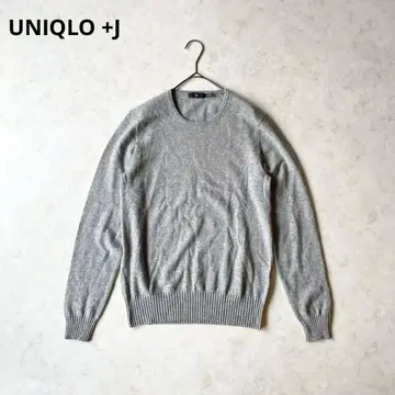 새상품급 유니클로 +J 캐시미어 블렌드 크루넥 스웨터 M 그레이