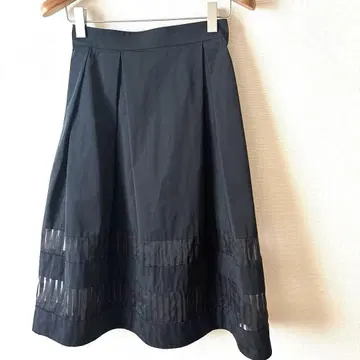 새상품급 ELIN 에린 Twill Bord 스커트 블랙 38