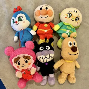 호빵맨 봉제 인형 6개 세트