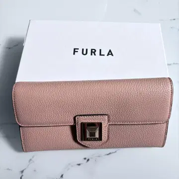 FURLA 핑크 가죽 장지갑 박스 포함