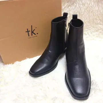 [ tk.TAKEO KIKUCHI ] 블랙 합성 가죽 모듬 부츠