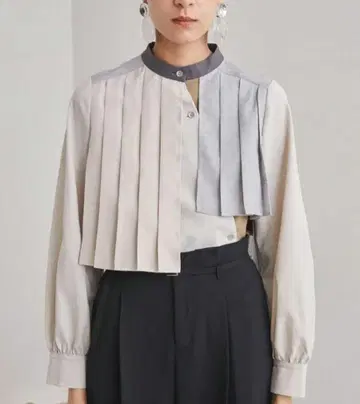 [ 유나이티드 도쿄 ] 플리츠 긴팔 셔츠 size 1