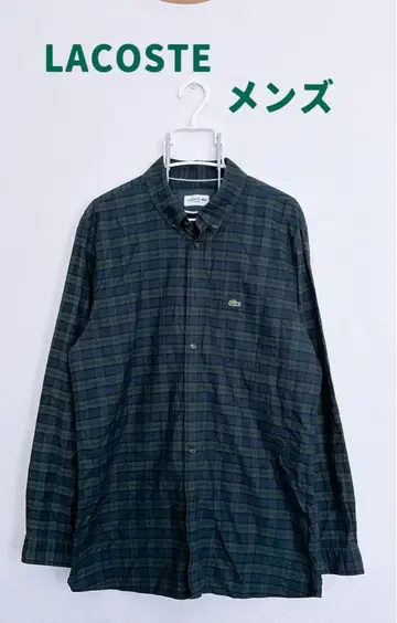 LACOSTE 남성용 체크 무늬 셔츠