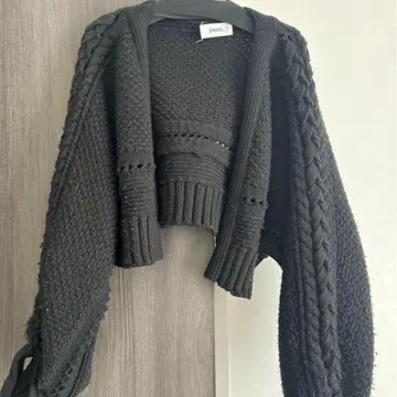 SNIDEL 블랙 뜨개질 디자인 가디건