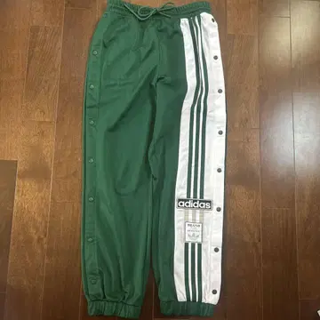 adidas 그린 스냅 버튼 팬츠