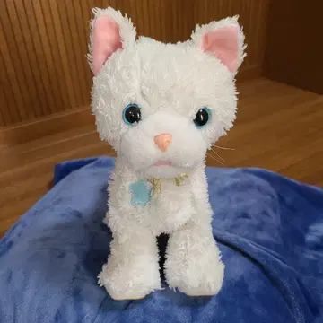 사가다치 캐치 화이트 고양이 봉제 인형 로봇