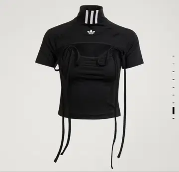 adidas original 리본 컷 아웃 크롭 상의 아디다스