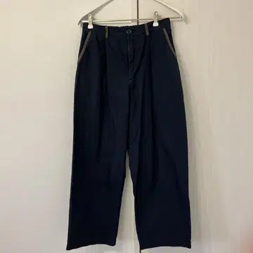 sirone(시로네) 네이비 와이드 팬츠 사이드 포켓 포함