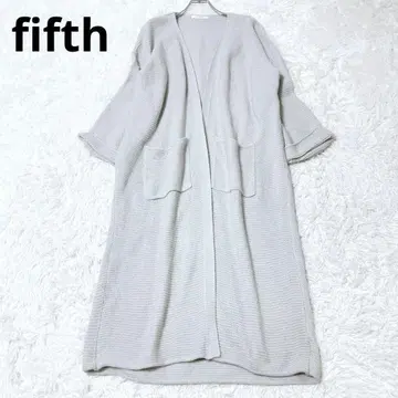 피프스 롱 가디건 겉옷 포켓 그레이 계열 성숙 캐주얼 슬림
