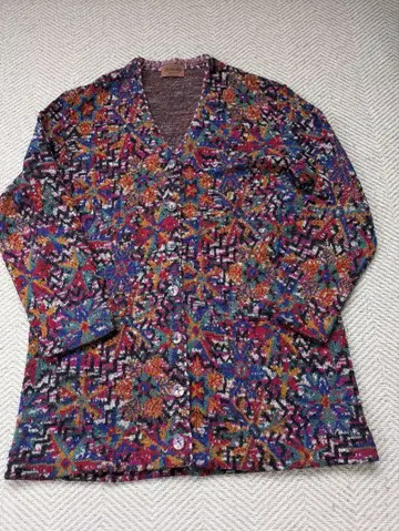 새상품급 MISSONI 미쏘니 롱 가디건 M 기하학 패턴 올 패턴