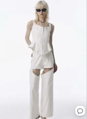 SLIM FRALE PANTS 화이트