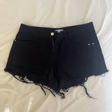 as'on 블랙 컷오프 숏팬츠