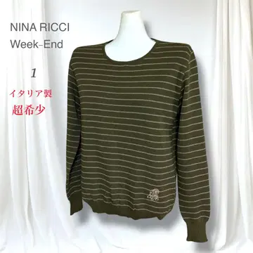 초레어 니나리치 이탈리아제 로고 자수 스트라이프 니트 스웨터 여기만