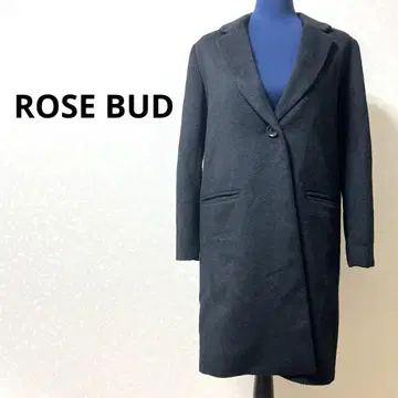 ROSE BUD 블랙 체스터 코트 24A620