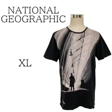 새상품급 NATIONAL GEOGRAPHIC 블랙 T셔츠 XL(LL)