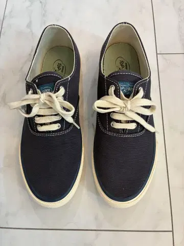 SPERRY TOP-SIDER 네이비 캔버스 스니커즈 25.5cm